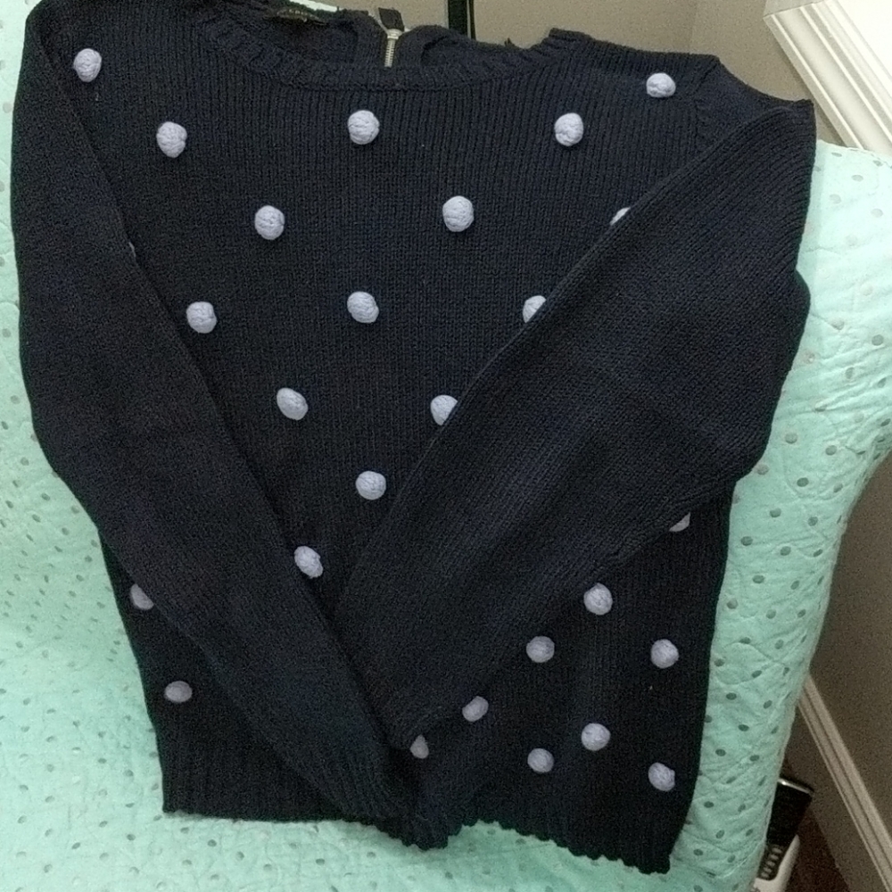 Talbot's Navy blue cotton crew neck sweater